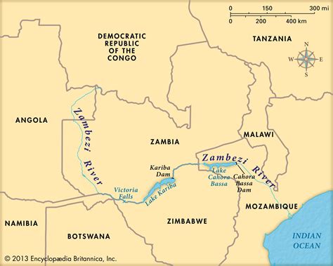 zambezi river map.